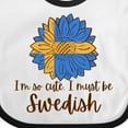 thumbnail image 4 of Inktastic I'm So Cute, I Must Be Swedish Sunflower Boys or Girls Baby Bib, 4 of 4