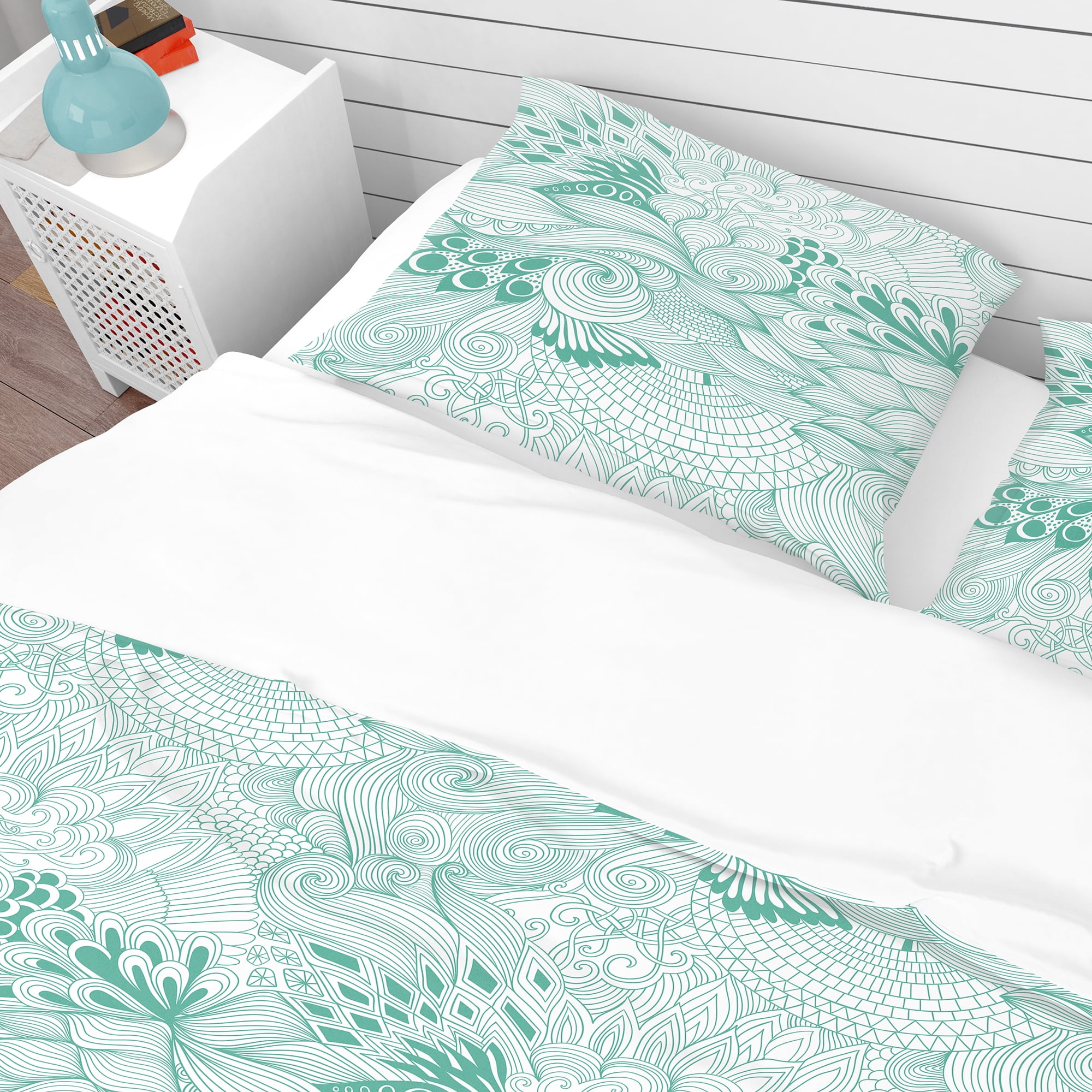 Designart 'Pattern Abstract with Colorful Ornament' Modern & Contemporary Duvet Cover Set