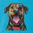 thumbnail image 2 of My Favorite Breed is The One In Need | Colorful Labrador Dog | Dean Russo Art Animal Lover Tri-Blend Racerback Sleeveless Top, Vintage Turquoise, L, 2 of 5