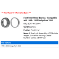 thumbnail image 2 of Front Inner Wheel Bearing - Compatible with 1998 - 2003 Dodge Ram 3500 1999 2000 2001 2002, 2 of 2