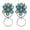 2pcs, variant on Turquoise Inlaid Bag Clip Key Holder Bohemian Style Flower Design Key Finder Car Keychain Hook Purse Accessories