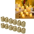 thumbnail image 3 of 12PCS Tealight Golden Warm Light Flameless Light Candle for Christmas Birthday Party, 3 of 12