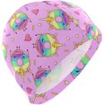 thumbnail image 1 of FYBTO Swimming Cap Funny Pink Donuts Unicorn Rainbow Cartoon Unisex Adult FYBTO Polyester, 1 of 4
