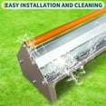 thumbnail image 5 of 45" Chicken Feeding Trough, Galvanized Steel Chicken Feeder with Crossbar & Drainage Holes, Large Capacity Poultry Feeder Trough for Chicks, Duck, Goose, Turkey, 5 of 7