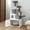 White, variant on Uforic 2-in-1 Cat Tree with Litter Box Enclosure,59" Modern Cat Condo with Scratching Posts & Hammocks, Rustic Brown