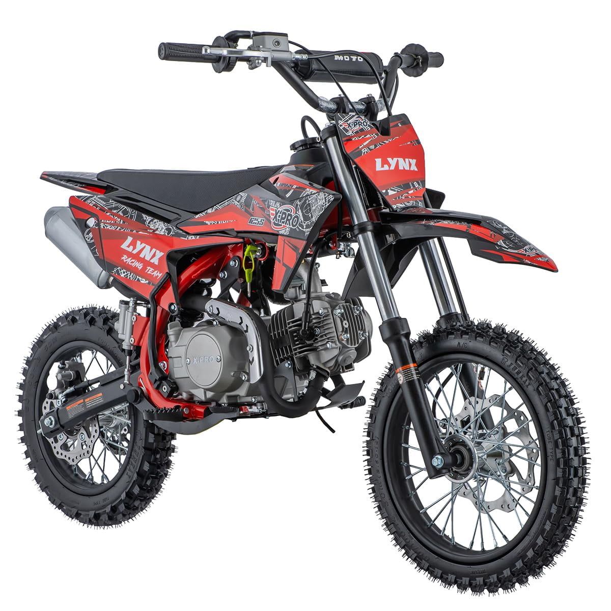 X-Pro 125cc Gas Dirt Bike, 4-Speed Manual Transmission, Kick Start