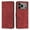 Red, variant on Leather For iPhone 17 Pro Max Flip Case with Card Holder Magnetic Closure Shockproof Kickstand Protective Retractable lanyard Phone Cases Cover,Red,For iPhone 17 Pro Max