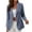 Blue, variant on Womens Suit Jacket Floral Blazer Fall Print Blazers for Women Business Casual Fashion Miss Long Sleeve Solid Turndown Collar Button Tops Work Blouse