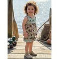 thumbnail image 4 of BemeyourBBs 2Pcs Toddler Baby Girl Duck Hunting Outfit Cute Infant Baby Girl Summer Clothes Sleeveless Bird Embroidery Babydoll Shirt Tank Tops Elastic Waist Camouflage Print Shorts Set, 4 of 9