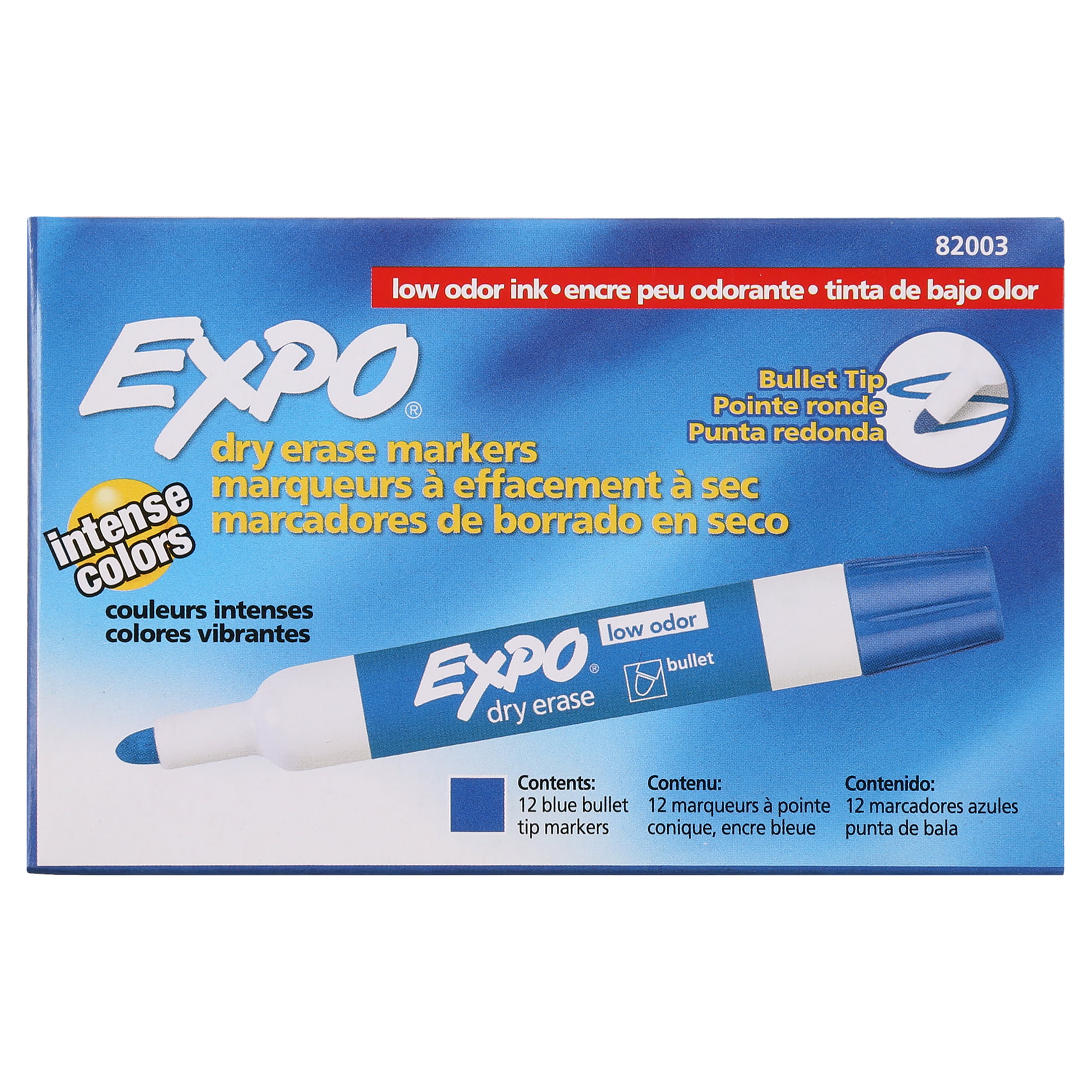 Expo Low Odor Dry E B Tip Ms, Blue, 12 C ...