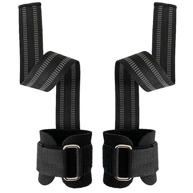 2 Pack Sangles de Poignet de Levage de Poids Support de Poignet Réglable Ceintures de Levage Robustes Crochets de Puissance Poignées de Levage