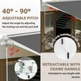thumbnail image 6 of 7.8' x 6.8' Manual Retractable Awning, Patio Awnings Sunshade Shelter Cover with Crank Handle and Water-Resistant Polyester, Outdoor Canopy Sunsetter Awnings for Door, Window, Deck, Gray, 6 of 7