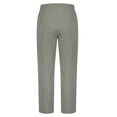 thumbnail image 3 of Pantalones largos para hombre, informales, lisos, con bolsillos, cintura elástica, rectos, para exteriores, para fitness, cargo, 3 of 5