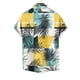 thumbnail image 4 of Mens Casual Manga Corta Botón Abajo Camisas Impresas Bolsillo Botón Turndown Cuello Top Blusa Camisa, 4 of 5