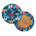 thumbnail image 2 of FKELYI Aesthetic Round Stool Cover 2-Piece Hibiscus Flowers Stretchy Round Chair Cover for Home Soft Round Bar Stool Seat Cover with Elastic Size S, 2 of 6