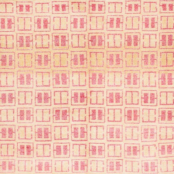 Ahgly Company Machine Washable Indoor Square Abstract Khaki Gold Area Rugs, 8' Square