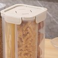 thumbnail image 4 of Hovmgk Airtight Cereal Storage Container, 5L Food Storage for Grains, Flour, Sugar, Rice, Nuts, Snacks, Beige, Leak-Proof & Space-Saving Kitchen Pantry Organization, Easy to Clean, 4 of 7