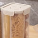 thumbnail image 4 of Recipiente hermético transparente de 5 litros para almacenar cereales. Con tapa y compartimentos para almacenar alimentos como granos, azúcar, harina, arroz, frutos secos y aperitivos., 4 of 7