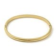 thumbnail image 2 of 2 pc 304 Stainless Steel Smooth Hinged Bangles Golden Inner Diameter: 2x2-3/8 inch(6x5cm), 2 of 5