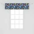 thumbnail image 2 of Ambesonne Space Window Valance, Cosmonaut Girl and Boy, 54" X 12", Multicolor, 2 of 3