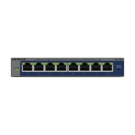 NETGEAR - Plus Series 8-Port Gigabit Ethernet Switch - Gray