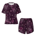 thumbnail image 4 of Picia Snowflakes and Hearts Pajamas Sets for Women Soft Short-Sleeved Pjs with Lounge Shorts Two Piece Sleepwear-XX-Large, 4 of 9