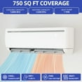 thumbnail image 5 of Dextrus 12000 BTU Mini Split Air Conditioner Heat Pump System, Wifi Enabled 20 SEER2 115V Ductless AC Cool Up to 750 Sq. Ft, Compatible with Alexa, R32 Refrigerant & Installation Kit, White, 5 of 9