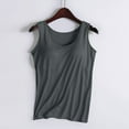 thumbnail image 2 of LSLJS Tank Top for Women Crewneck Sleeveless Tops Casual Fashion Solid Color Built in Bra Tank Tops, S-2XL, 2 of 4