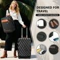 thumbnail image 3 of Joyway 5-Piece Luggage Set PC Ultra-Hard Shell Lightweight Suitcase TSA Lock Brake Spinner Wheels (20/24/29) with Backpack Black, 3 of 7