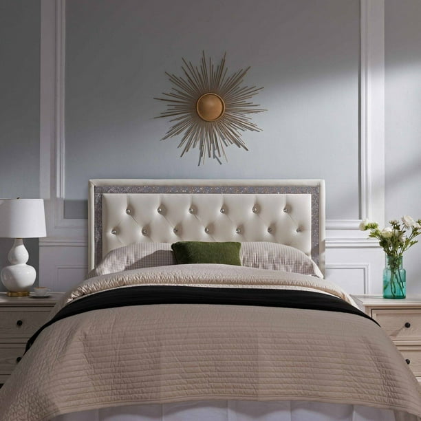 Milton Greens Stars Jade Diamond Upholstered Full Queen Panel Headboard Walmart Com Walmart Com