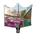 thumbnail image 3 of HATIART Couverture à Capuche Eiffel Tour Jeter Couverture 50x60 Pouces, 3 of 3