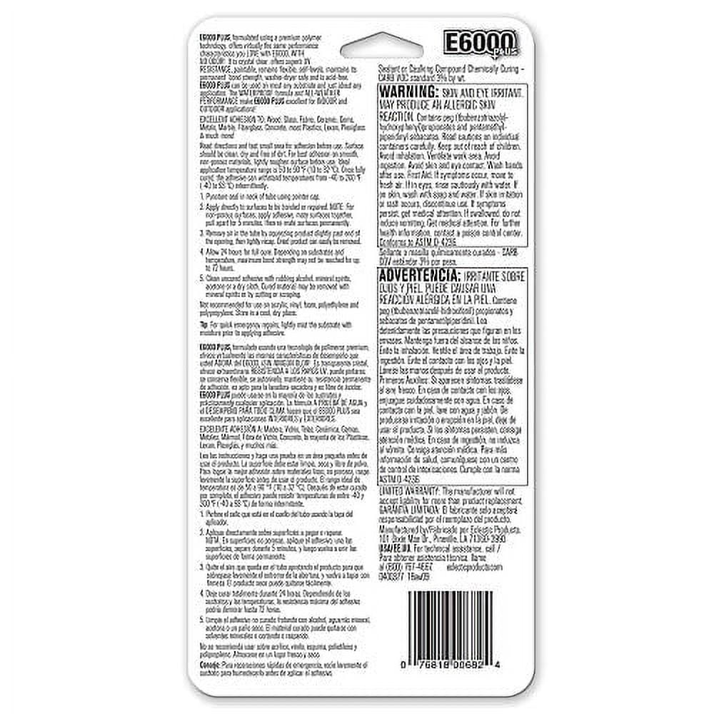 Eclectic Products Eclectic Products 263618 1.9 oz E6000 Plus Adhesive  263618