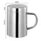 thumbnail image 2 of Taza de café de acero inoxidable con tapa y asa, 14 oz, 100% libre de BPA, la taza de café de viaje de campamento de dos pisos es firme e irrompible, el café / té es más caliente, la, 2 of 6