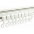 thumbnail image 4 of 100 Pack Curtain Glider Hooks Plastic White Curtain Rail Track Sliders, 4 of 5