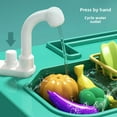 thumbnail image 4 of 72cm Kids Interactive Kitchen Playset with 70-Piece Cookware - Green Spray & Steamer, Light/Sound Effects, Charging Function - Safe Durable Plastic Cooking Toy for 4-6 Years Old Boys & Girls, Ideal, 4 of 6