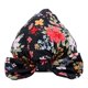 thumbnail image 3 of Gorro anudado con lazo estampado para bebé, gorro suave para bebé de 3 a 18 meses (negro con flor), 3 of 9