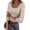 Beige, variant on Womens 3/4 Sleeve Scoop Neck Tops Ribbed Knit Slim Fitted Casual Basic Tee Shirts 2026 Fall Trendy Going Out T-Shirt Grey Blue Medium