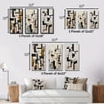 thumbnail image 4 of Designart "Urban Groove Garden Abstract Geometrics V" Modern Geometric Framed Wall Art Set Of 3 - Black Abstract Frame Gallery Set For Office Decor, 4 of 6