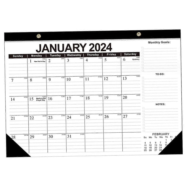 Calendario 2024-2025, 17 x 12 pulgadas, calendario de pared de 18 meses (de enero de 2024 a junio de 2025). Planificador mensual 2024.