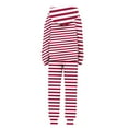 thumbnail image 5 of Sweatsuits Kids 2 Piece Joggers Set Cozy Hoodie and Pants with Pockets Fashion Casual Sportswear Boys Girls 4-15Y (12-13 Years, Red|Stripes), 5 of 6