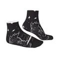 thumbnail image 6 of Salouo Star Gazing Cat Illustration Pattern Unisex Middle Tube Socks,Middle-Finger Knee High Socks Over The Calf Tube Stocking Crew Stockings for Women and Men Tube Socks, 6 of 8