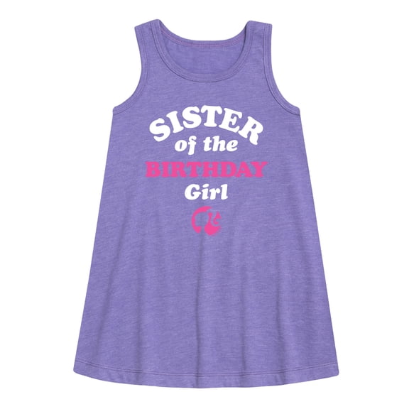 Barbie - Sister of The Birthday Girl - Toddler and Youth Girls A-line Dress
