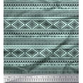 thumbnail image 1 of Soimoi Green Cotton Cambric Fabric Aztec Geometric Decor Fabric Printed Yard 42 Inch Wide, 1 of 3