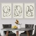 thumbnail image 3 of PixonSign Framed Canvas Print Wall Art Set Duotone Geometric Spiral Ring Circle Collage Abstract Shapes Illustrations Modern Art Boho Decorative for Living Room, Bedroom, Office - 16"x24"x3 WHITE, 3 of 5