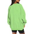 thumbnail image 3 of ORUYROP Chandails en Molleton Surdimensionnés pour Femmes Manches Longues Col Rond Chandail Décontracté Ample Couleur Unie Polaire Tops Pulls, 3 of 7