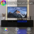 thumbnail image 4 of TV Stands With Storage TV Console with Storage Cabinets, Remote, APP Control Long LED TV Stand, Full RGB Color Selection, 31 Modes Changing Lights Modern Entertainment Center with Power Cord (Black,, 4 of 14