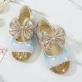 thumbnail image 2 of NOKIO Children'S Glitter Mary Janes Children'S Princess Dress Shoes Kids Mary Jane Ballet Flats Girls Baby Shoes Sequin Rhinestone Bow Sandals Dancing Shoes Pearl Bling Shoes Single Kids Shoes, 2 of 7