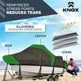 thumbnail image 4 of Knox CCC24-CH 22-24 ft. 600D Waterproof Center Console Boat Cover with Built-in Outboard Motor Cover, Charcoal Gray - 116 in. Beam, 4 of 7
