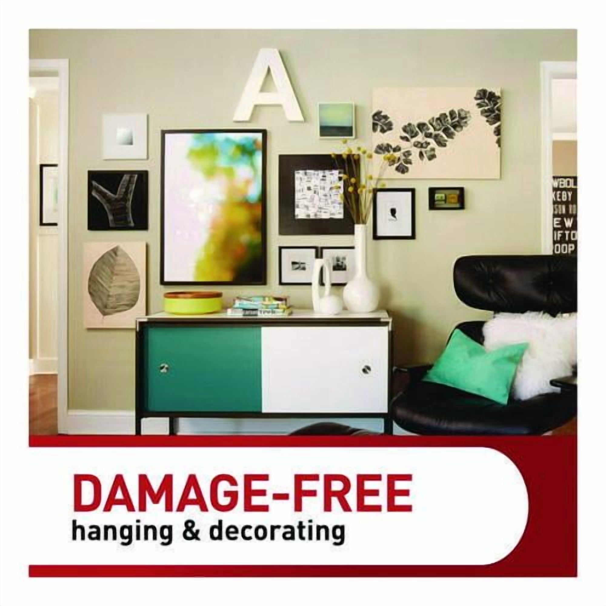 Picture Hanging Strips, Large, Removable, Holds up to 16 lbs per 4 Pairs, 20 Strip Pairs/Pack | Bundle of 5