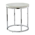 thumbnail image 4 of Echo White Marble Top Round End Table White, 4 of 4
